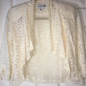 Forever 21 cream lace Blazer